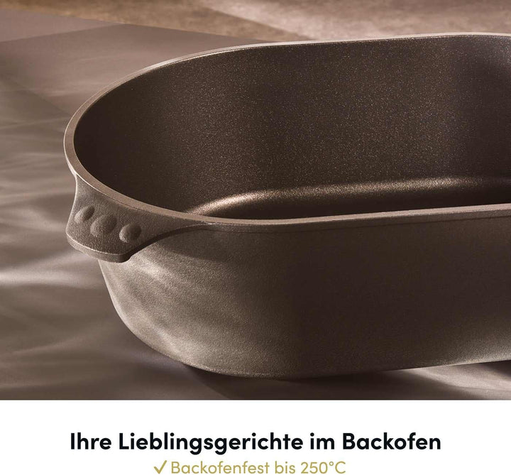 Hoffmann Aluguss Bräter Gross 2in1 Induktion Multi 41 x 28 cm I Made in Germany I Schmortopf Indukti