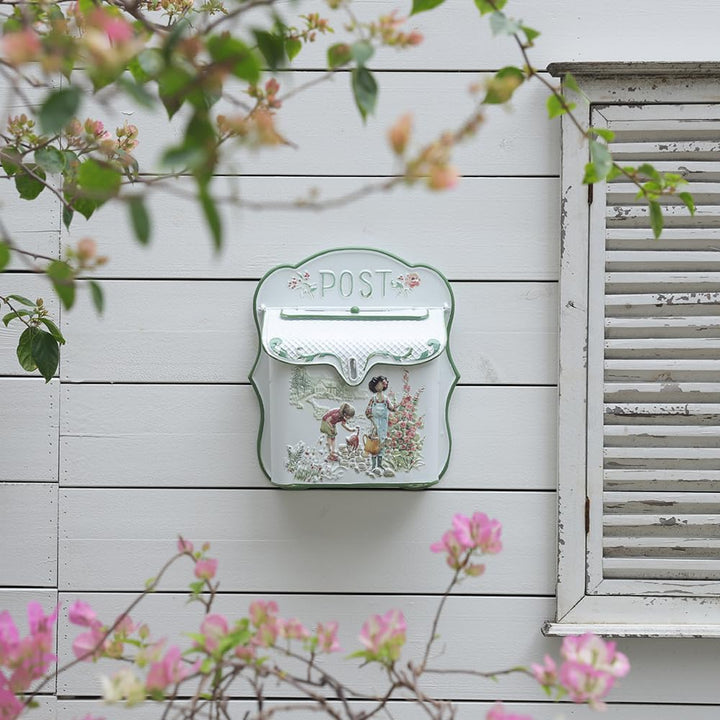 Briefkasten Vintage Shabby Briefkasten Anthrazit Retro Postkasten Landhausstil Metall Wandbriefkaste