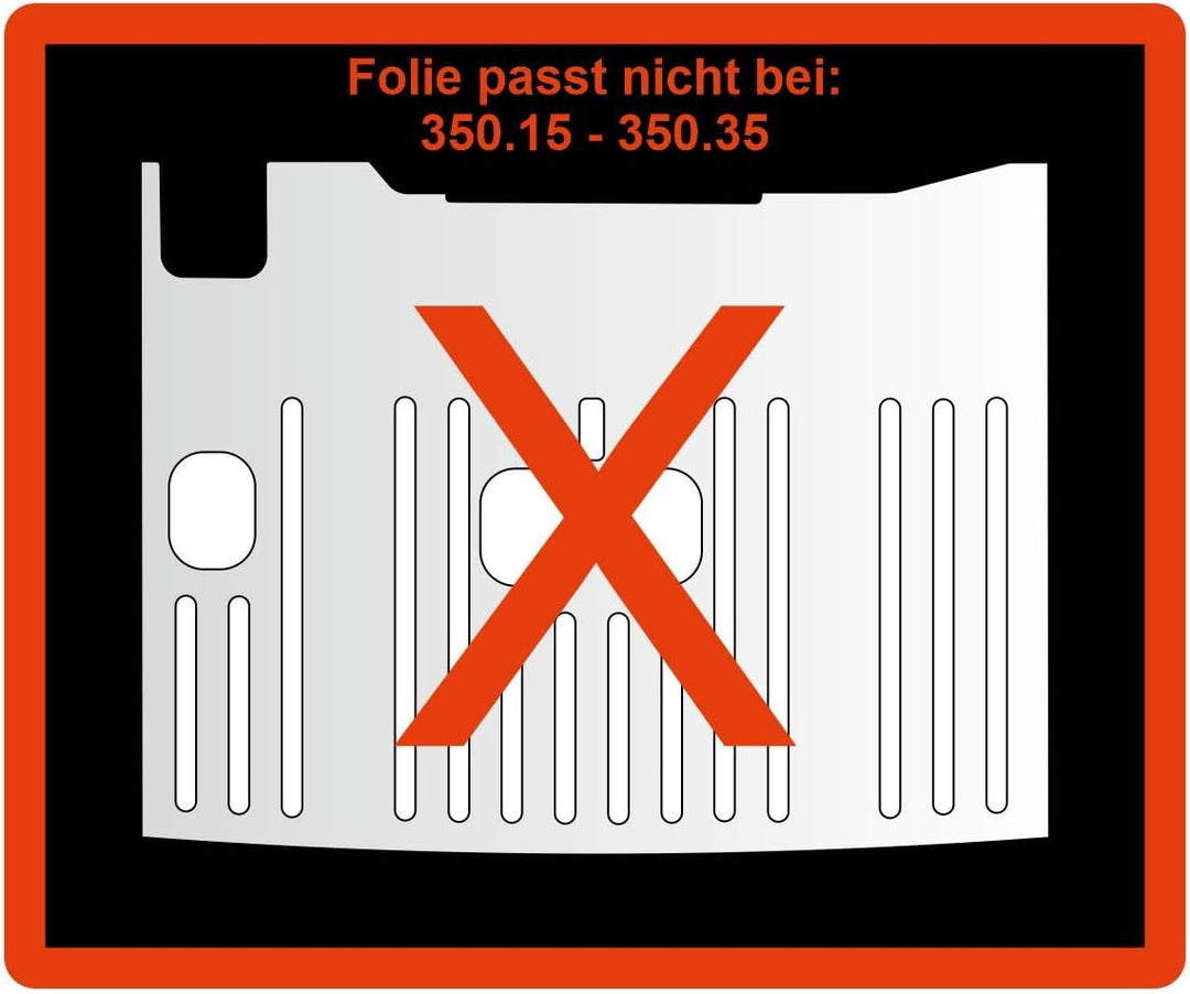3 x Schutzfolie/Kratzschutz für Vollautomat DeLonghi Dinamica 350.50-370.70 - 370.85-370.95 - 370.95