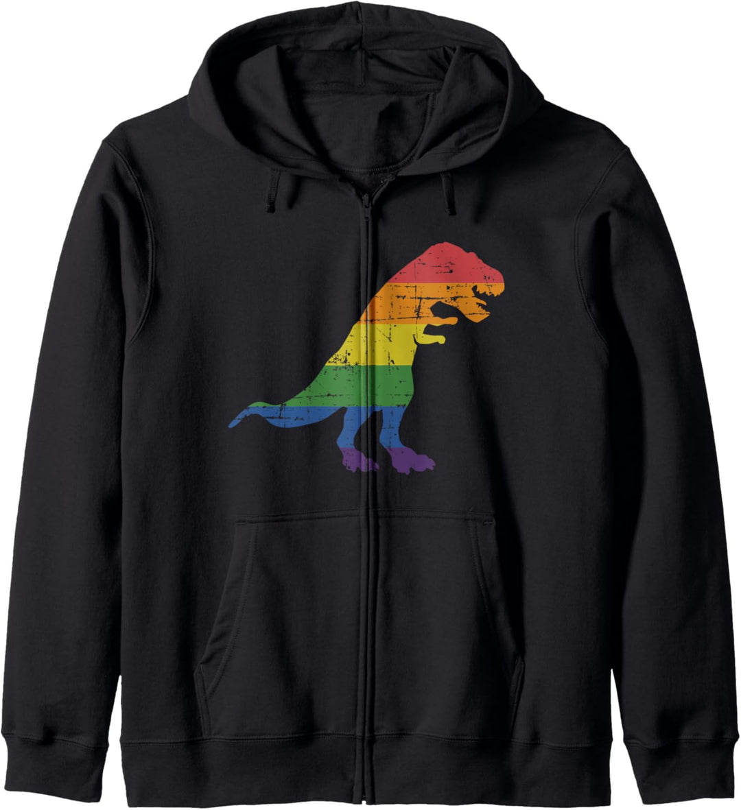 Dinosaurier T-Rex Regenbogen Flagge für Schwule und Lesben Kapuzenjacke