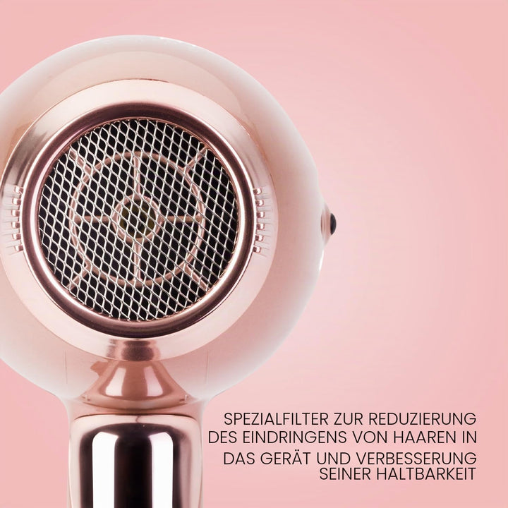 elchim 3900 Healthy Ionic Venetian Rosegold Schuko-Steckdose mit Baumwollbeutel – professioneller Ha