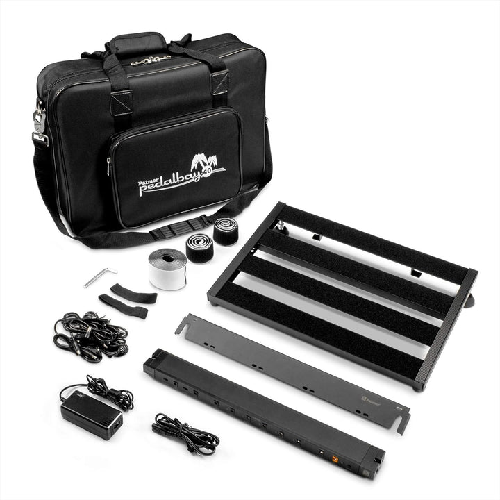 Palmer Pedalbay 40 PB Set - Pedalboard 40 cm inkl Palmer WT PB 40 Netzteil mit 8 Ausgängen, 40 cm