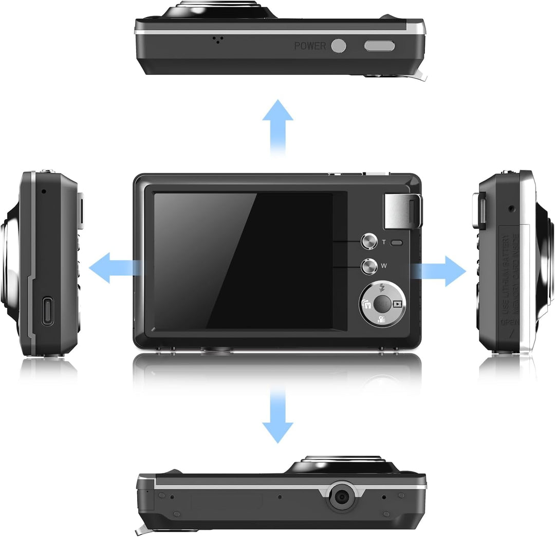 Digitalkamera, 48MP 1080P Full HD-Kamera, 32GB TF-Karte, 3,0-Zoll-Bildschirm, tragbare Kompaktkamera