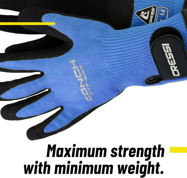 Cressi Conch Dyfiber Schnittfestigkeit Handschuhe S blau, S blau