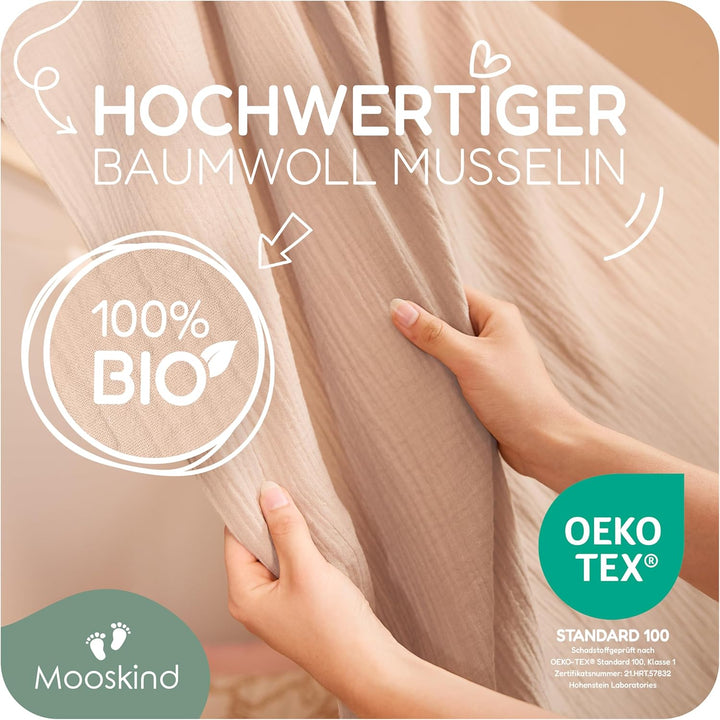 Hausbett Himmel – Aus weichem Musselin in 7 Farben – 100% Bio-Baumwolle – Traumhafte Hausbett Deko &