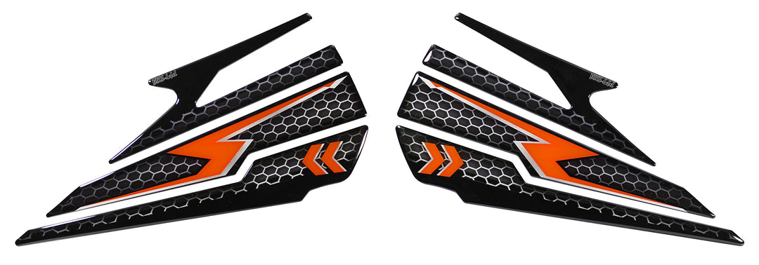 Tankpad Kniepad kompatibel für KTM 1290 Super Duke R Orange Silber X800475 Knee-Pad, Knee-Pad
