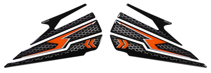 Tankpad Kniepad kompatibel für KTM 1290 Super Duke R Orange Silber X800475 Knee-Pad, Knee-Pad