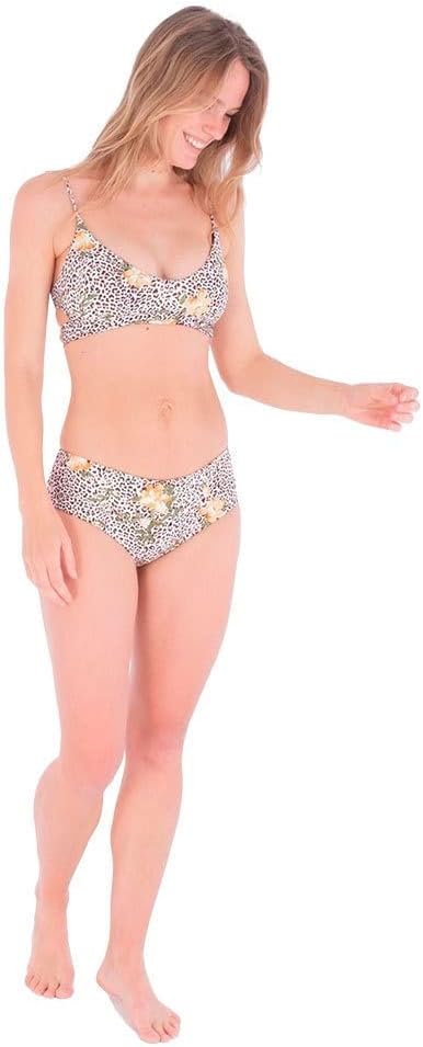 Hurley Damen Jungle Cat Bralette Bikinioberteil XS Dschungel, Katze, XS Dschungel, Katze