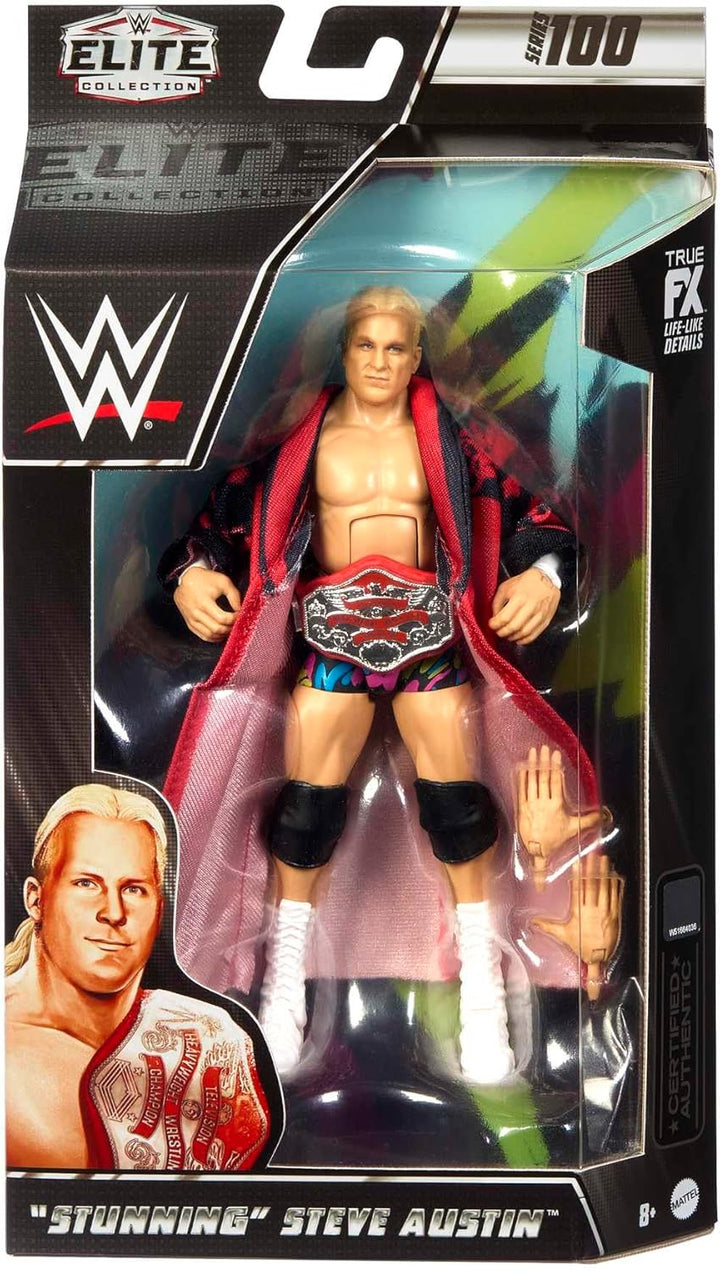 WWE HKN84 - WWE Actionfiguren | WWE Elite „Stunning“ Steve Austin Figuren mit Zubehörteilen | Gesche