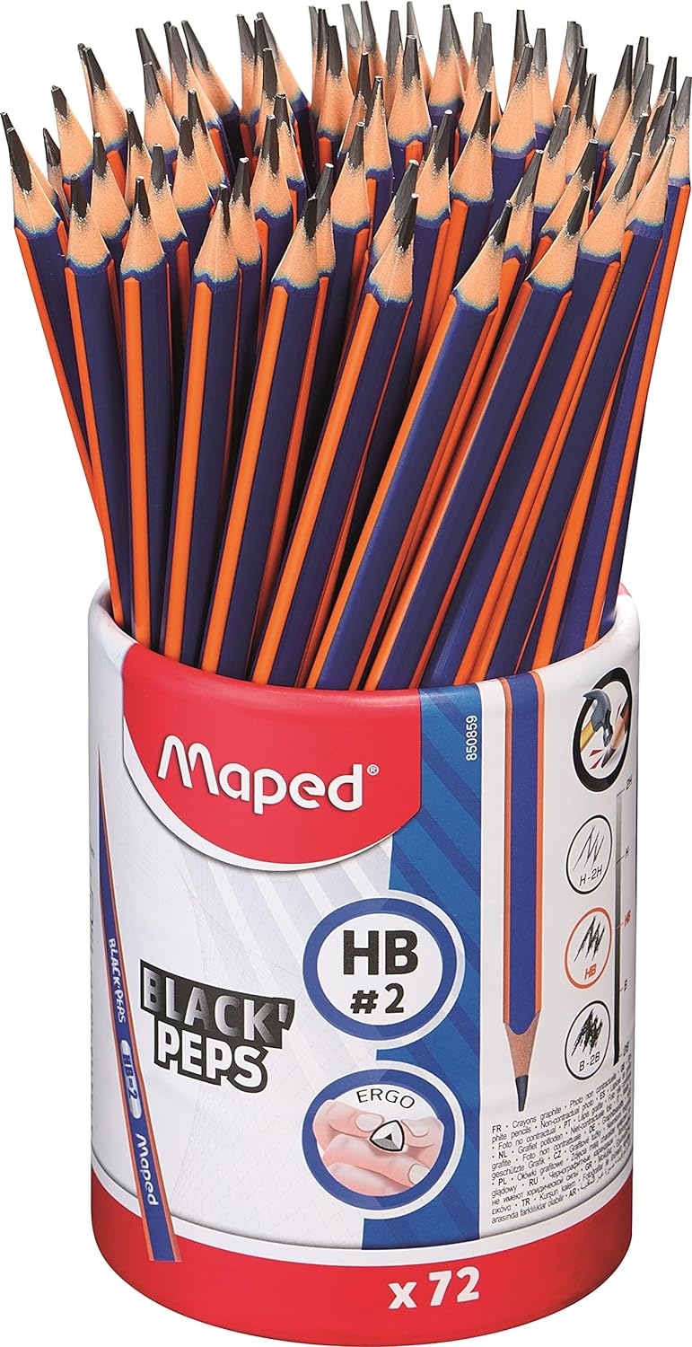 Maped 850859 Graphitstifte aus Kunststoff, 72 Stück