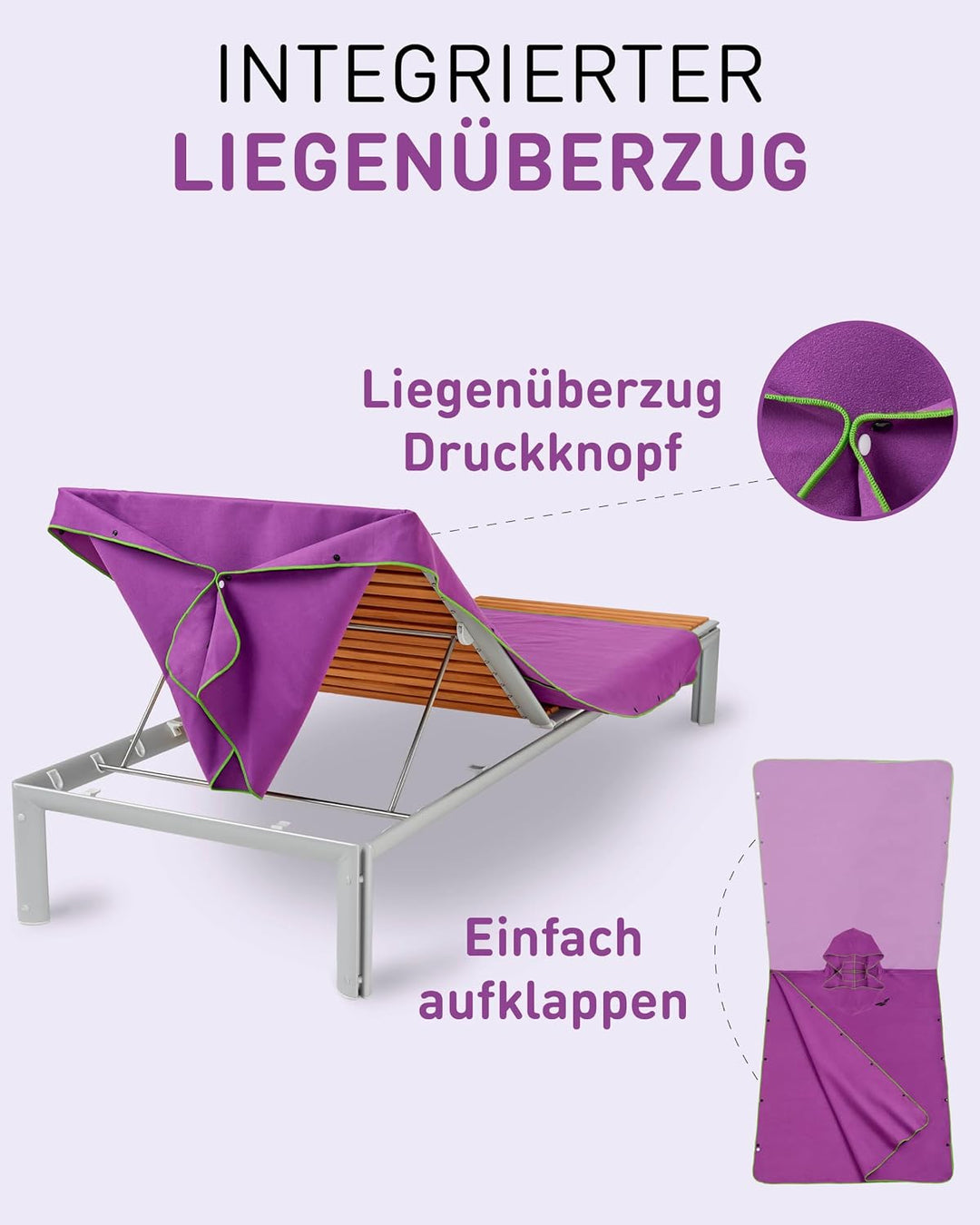 Fit-Flip Surfponcho, Umziehhilfe Damen &amp; Herren – kompakt und sehr leicht – Badeponcho, Umziehhilfe,