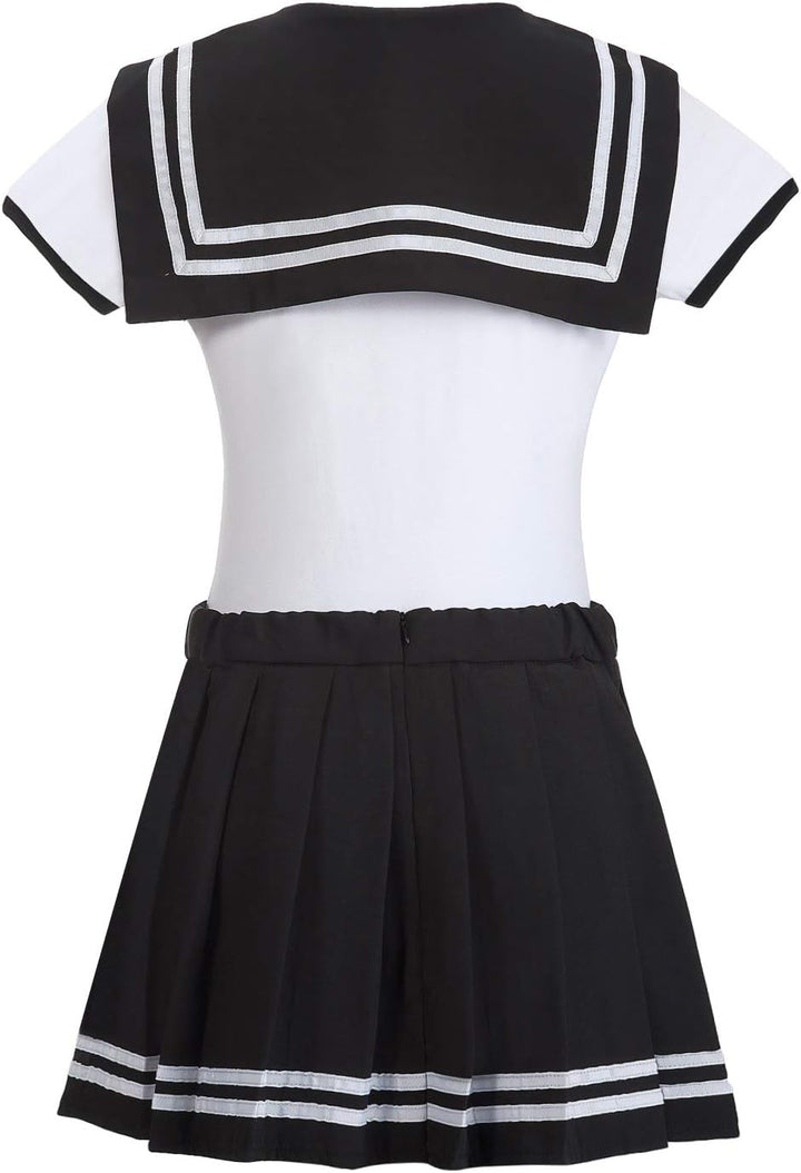 LittleForBig Baumwolle Strampler Onesie Pyjamas Bodysuit - Klassische Japanische Schulmädchen Schwar