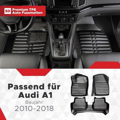 fussmattenprofi.com Auto Fussmatten Kompatibel mit Audi A1 Baujahr 2010-2018 I 100% Passgenau Geruch