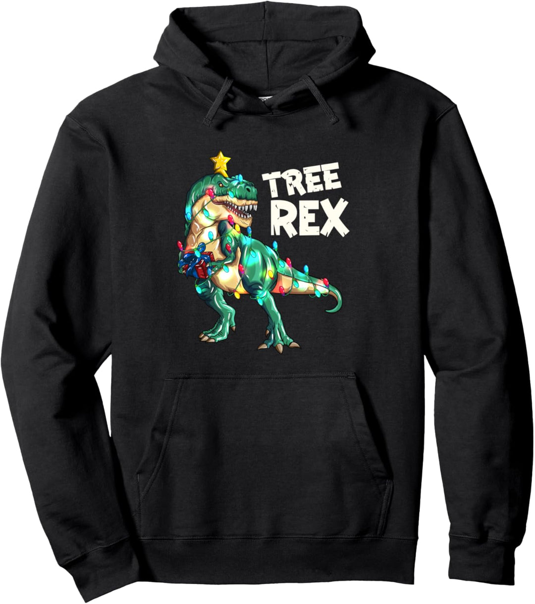 X Mas Weihnachten TRex Tyrannosaurus Weihnachtsbaum Rex Pullover Hoodie