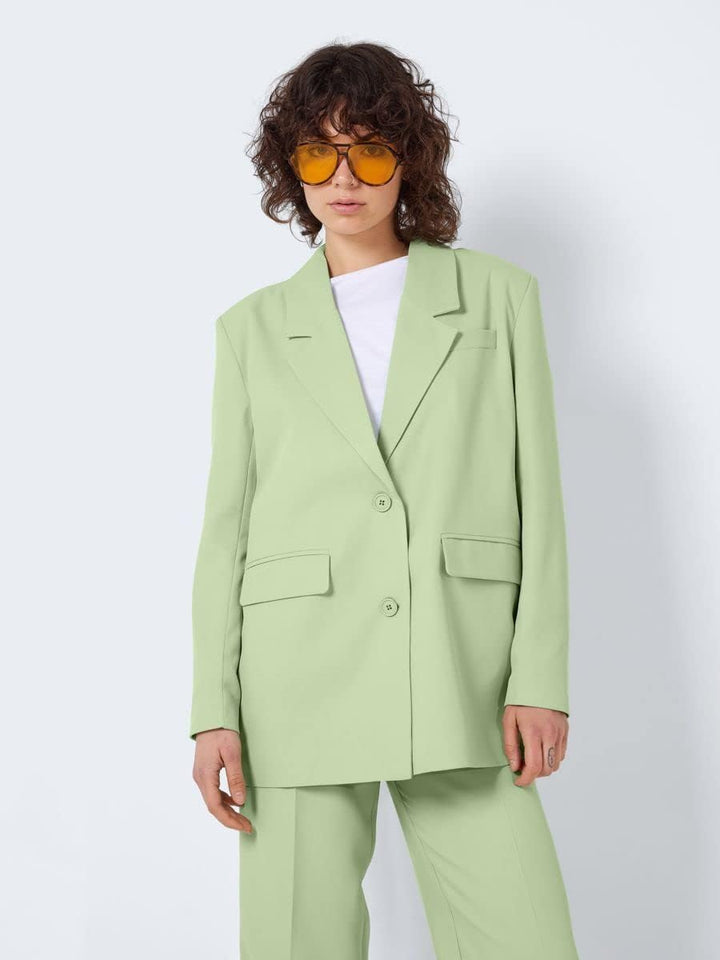 Noisy May Damen Nmmilla L/S Blazer Noos Blazer XS Quiet Green, XS Quiet Green