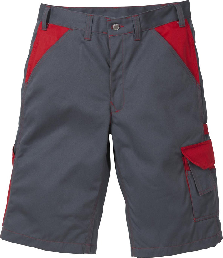 Kansas Icon Arbeitshosen kurze Hosen Shorts 2-875, Farbe:grau/rot;Grösse:44