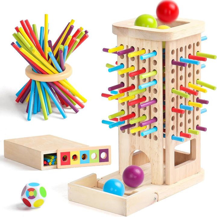 Akokie Montessori Spielzeug ab 3 Jahre Spiele ab 3 4 5 Jahren 3-IN-1 Brettspiele Lernspiele ab 4 Jah