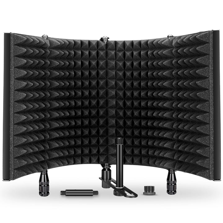 Aokeo Mikrofon Pop Filter mit Absorbierender Schaumschicht Schallabsorbierend Mikrofonisolationsschi