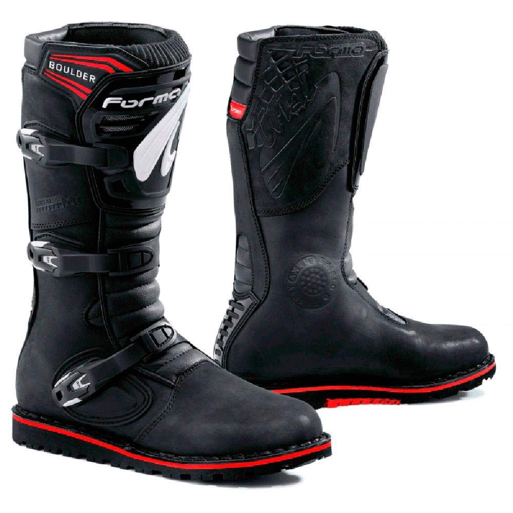FORMA Stiefel Moto Trial Boulder Eichzulassung CE, 42 EU Schwarz
