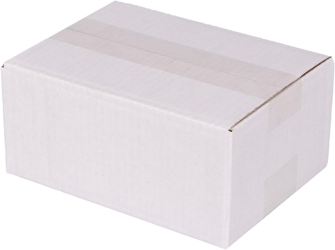 100 Faltkartons 200x150x90mm weiss KK 10 1 wellig rechteckig Versandkarton für kleine Waren | DHL Pä