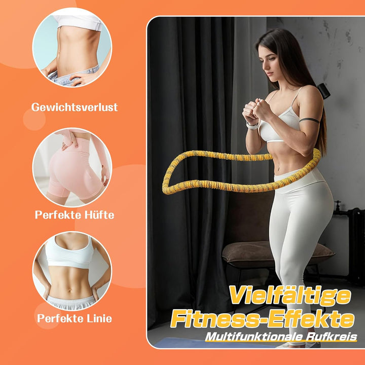 Harilla Gymnastikreifen Weicher Hula Hoop, Trainingsreifen mit Federkern zur Gewichtsreduktion, Fitn