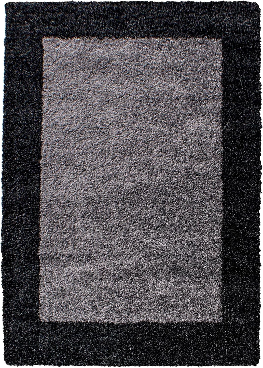 HomebyHome Shaggy Teppich Läufer Flur 60 x 110 cm - Shaggy Teppich Hochflor Anthrazit Extra Weich un