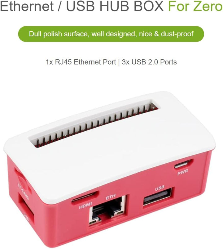 IBest Ethernet/USB HUB HAT B with Box for Raspberry Pi Zero/Zero W/2 W/Zero WH/2 WH,Ethernet USB HUB