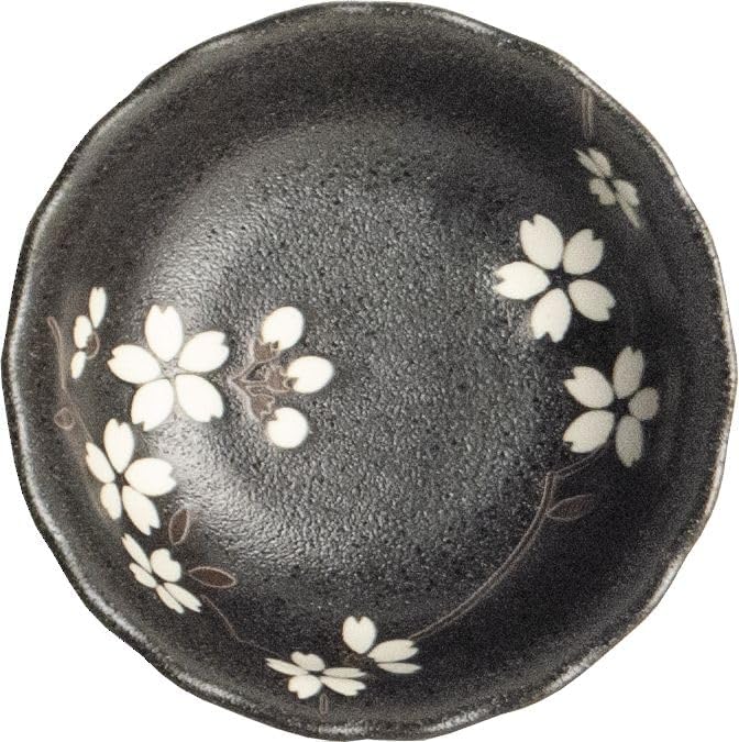 Sushiset KUROJI-Sakura Porzellan Sushi Set hergestellt in Japan Geschenkset Schwarz