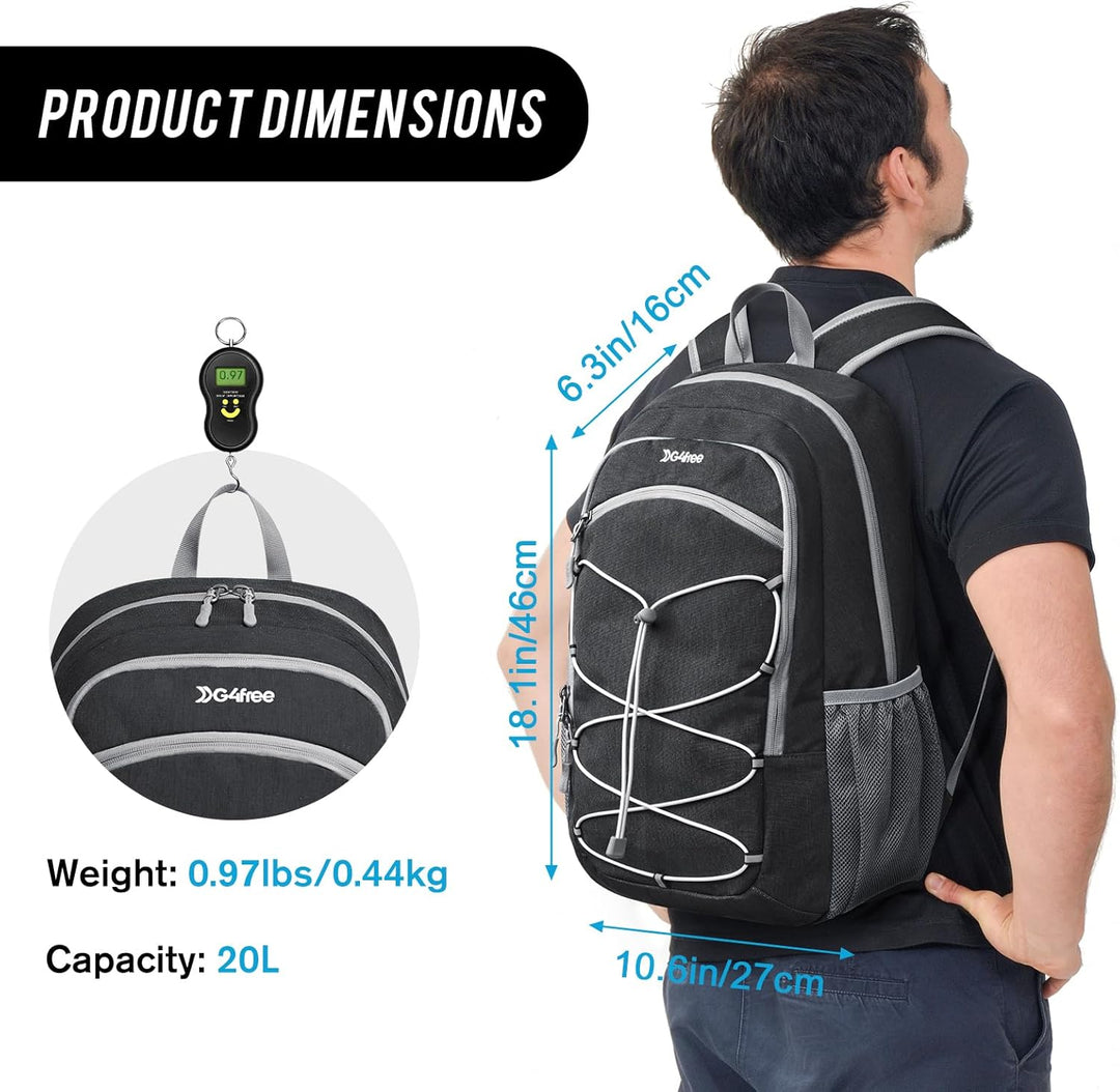 G4Free Kleiner Rucksack 12L/20L Unisex Tagesrucksack Leichter Reiserucksack Wanderrucksack Trekkingr