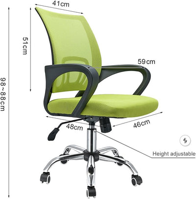 Panana Bürostuhl Ergonomisch, Schreibtischstuhl mit Netzbespannung und Armlehnen, Drehstuhl aus Mesh