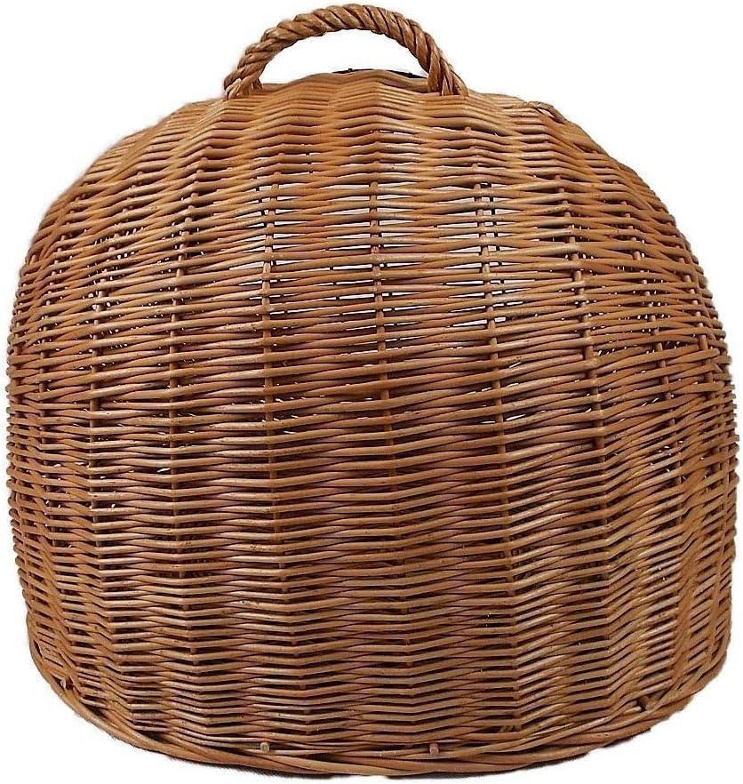 Transportkorb aus Weide für Tiere Braun Gr. L 55x45x47cm abnehmbares Metall-Gitter