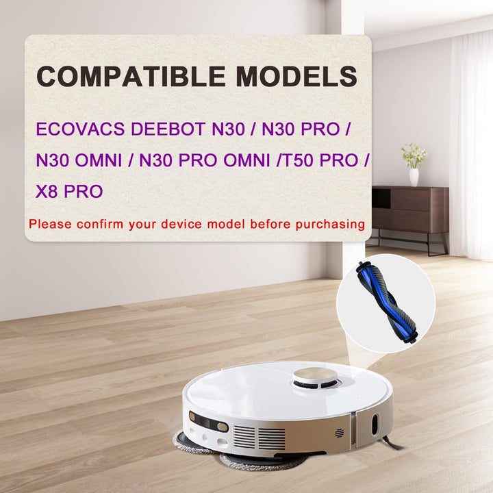2 Stück T50 Pro Omni Rollenbürsten für ECOVACS DEEBOT DEEBOT T50 Max/T50 Pro/T50 Omni/T50 Pro Omni/T