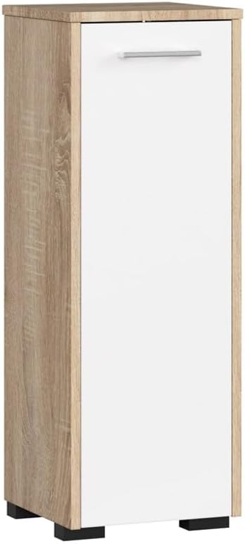 AKORD Stehender Badezimmerschrank schränke | Badezimmer kommode | FIN S30 eintürig | B30 x H82 x T30