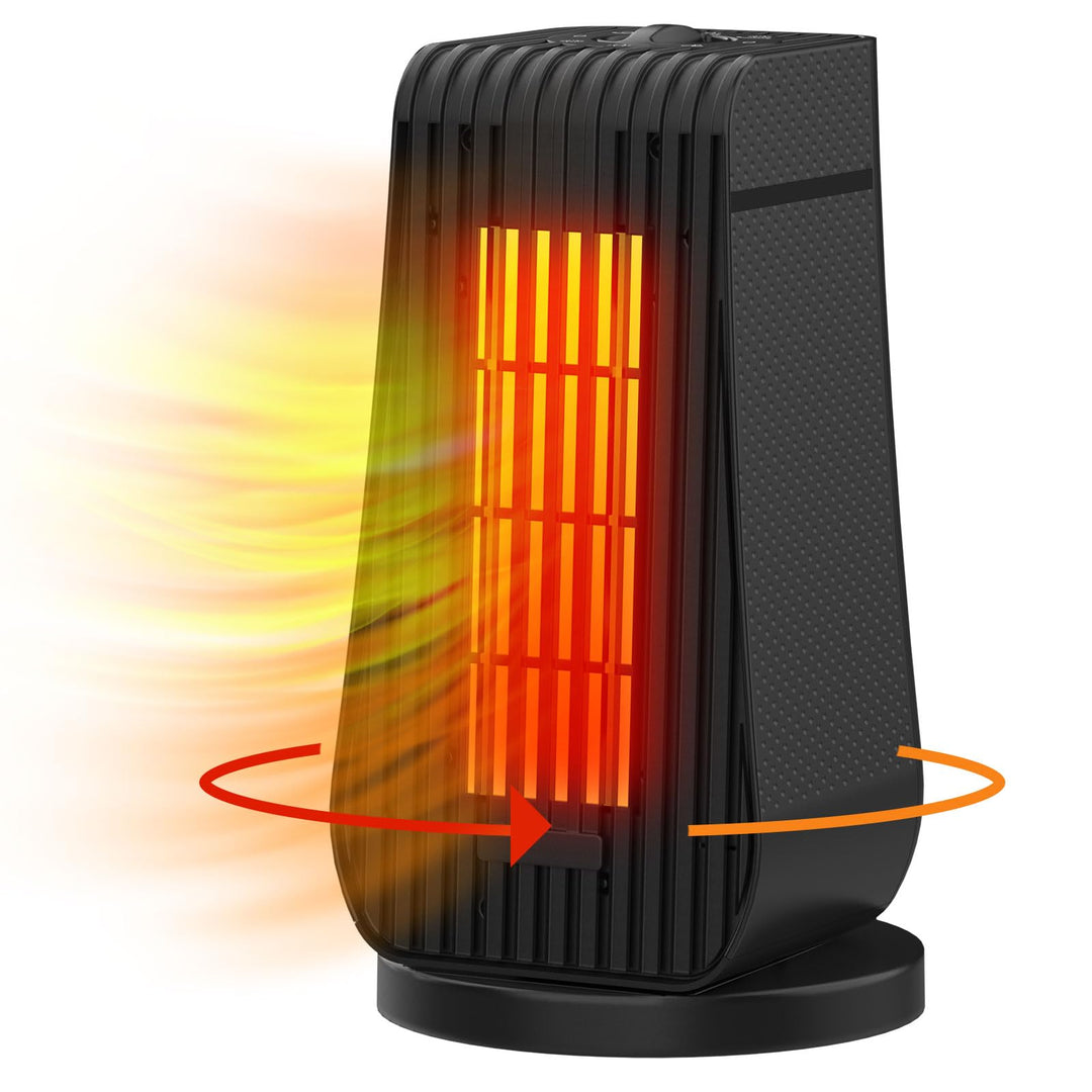Qoosea Heizlüfter Energiesparend Leise 1200W Heizlüfter Elektrische Raumheizung Mini Keramik Heizung