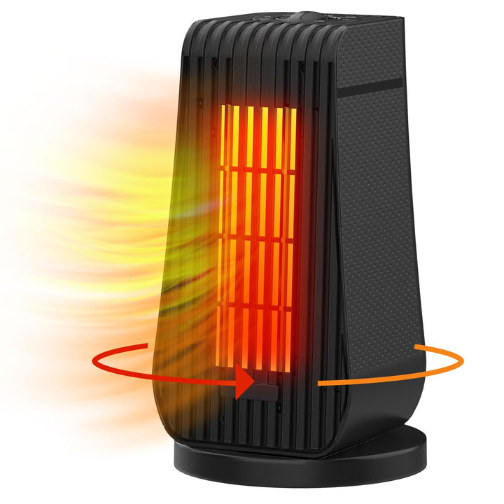 Qoosea Heizlüfter Energiesparend Leise 1200W Heizlüfter Elektrische Raumheizung Mini Keramik Heizung
