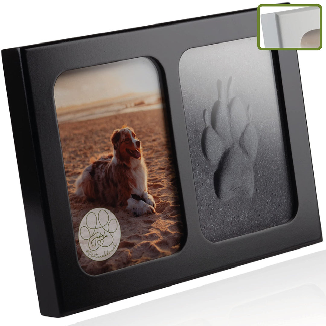 Jadiela Pfotenabdruck Set Hund oder Katze 3D Bilderrahmen Abdruck Hundepfote Geschenk Hund, Pfotenab