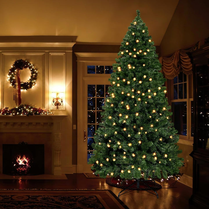 Künstlicher -Weihnachtsbaum mit 22 DIY Weihnachtsbaumschmuck,120cm Tannenbaum 300 Spitzen Metallstän