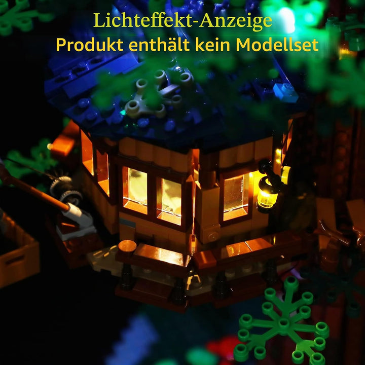 GEAMENT LED Licht-Set (Fernbedienung) Kompatibel mit Lego Baumhaus - Beleuchtungsset für Ideas 21318