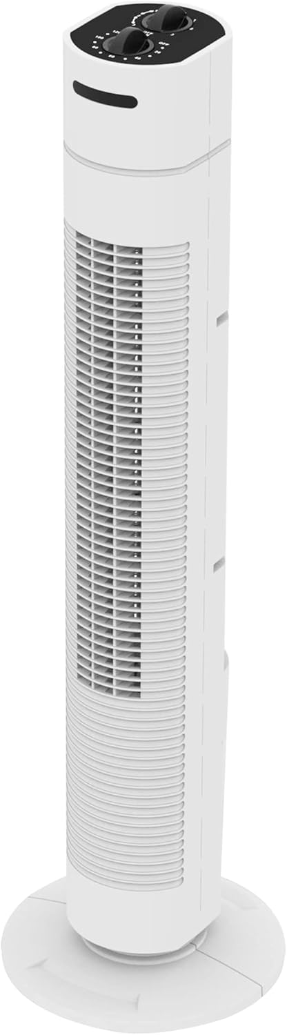 Emerio Turmventilator mit Timer 3 Geschwindigkeitsstufen nachhaltige 35 Watt Leistung zuschaltbare S