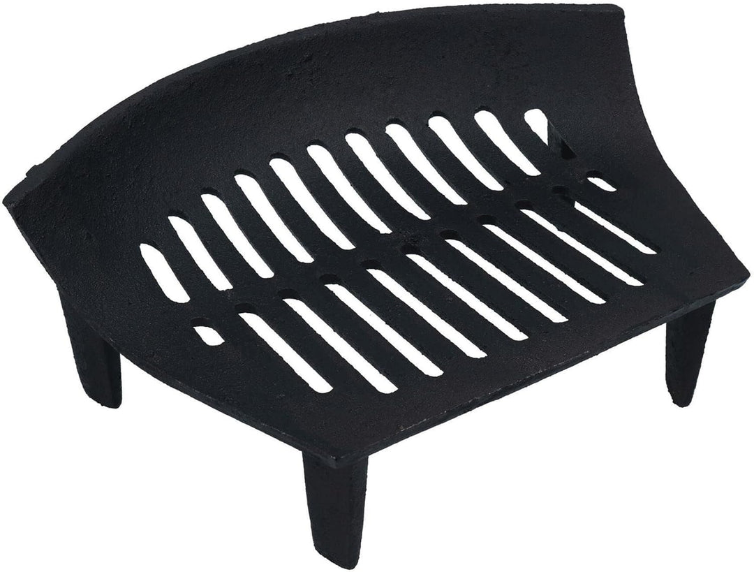 AB Tools 40,6 cm Feuerrost für 45,7 cm Kamin, Gusseisen, Kohlenscheit, schwarz, vorne offener Korb