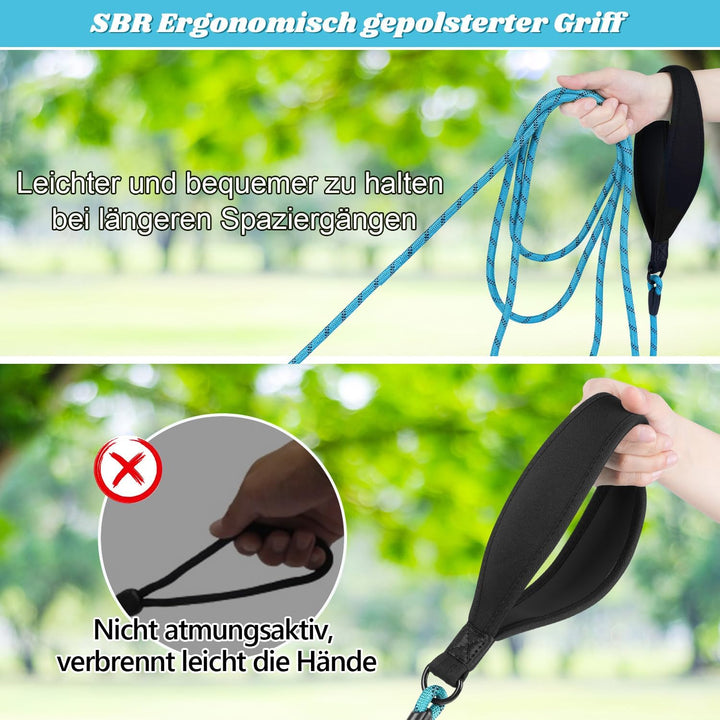 Aystkniet Bungee Schleppleine für Hunde 3M 5M 9M 10M 15M 20M 30M, Schockabsorbierende Hundeleine mit
