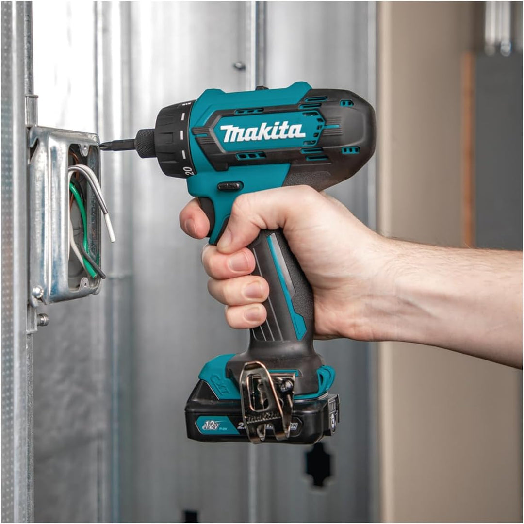 Makita Akku-Bohrschrauber Acum Li-Ion 10.8V CXT 4.0Ah/ ohne Batterie/ DF033DZ, Blau