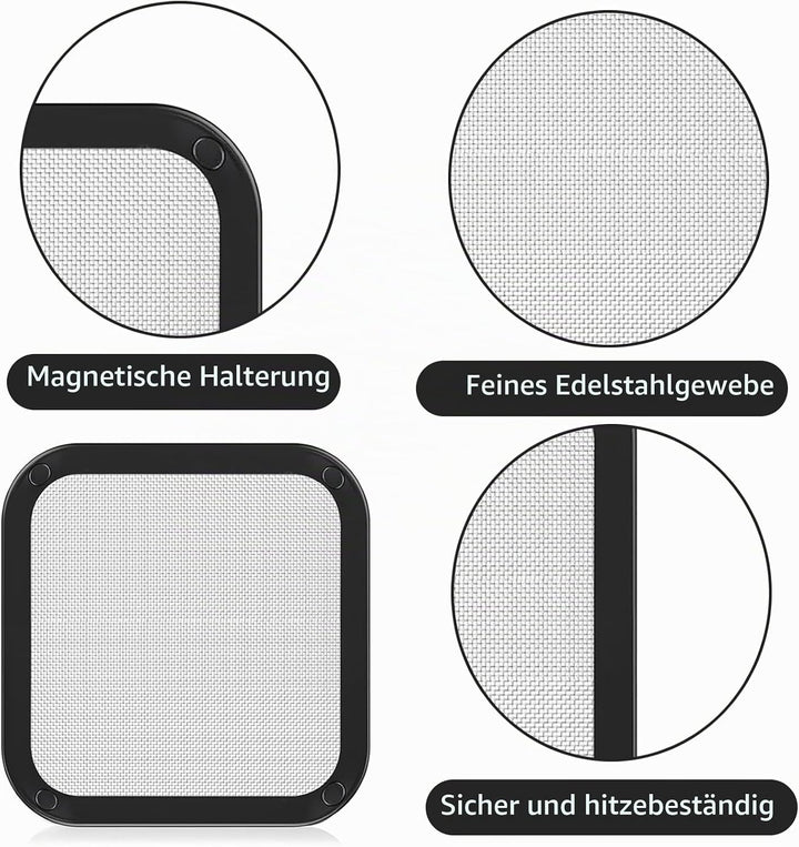 Yieson Magnetischer Edelstahl Spritzschutz, Edelstahl Spritzschutz für Ninja Crispi FN101GY/FN101SG/