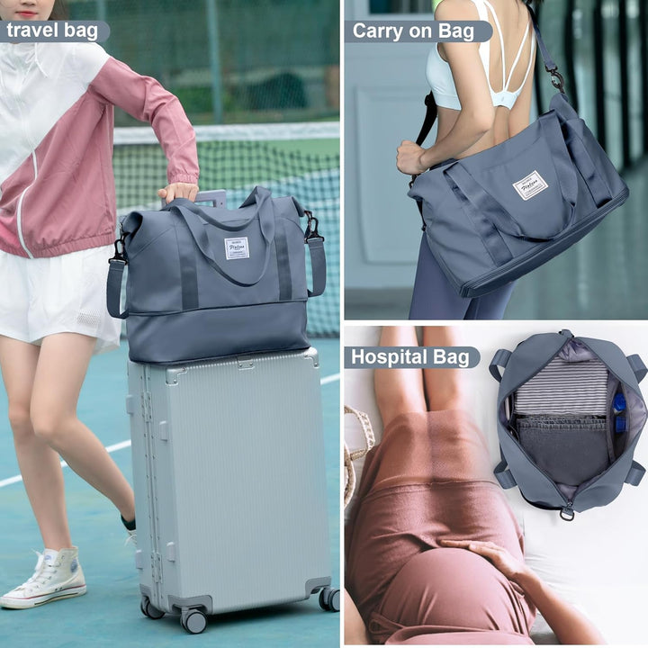 Reisetasche Damen Sporttasche 40x20x25 Ryanair Handgepäck Tasche Weekender Bag Schwimmtasche Wasserd