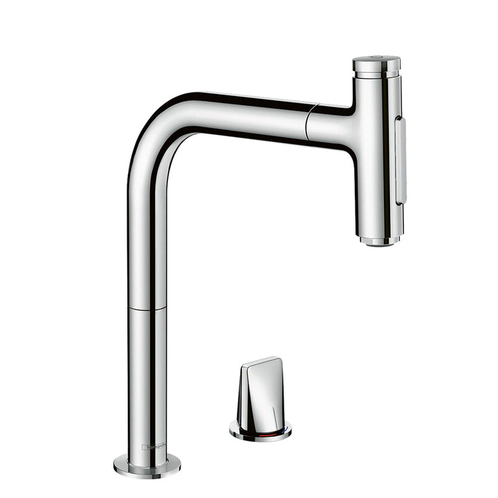 hansgrohe Küchenarmatur Select 2-Loch mit Schlauchbox (Wasserhahn Küche 110° oder 150°schwenkbar, ho