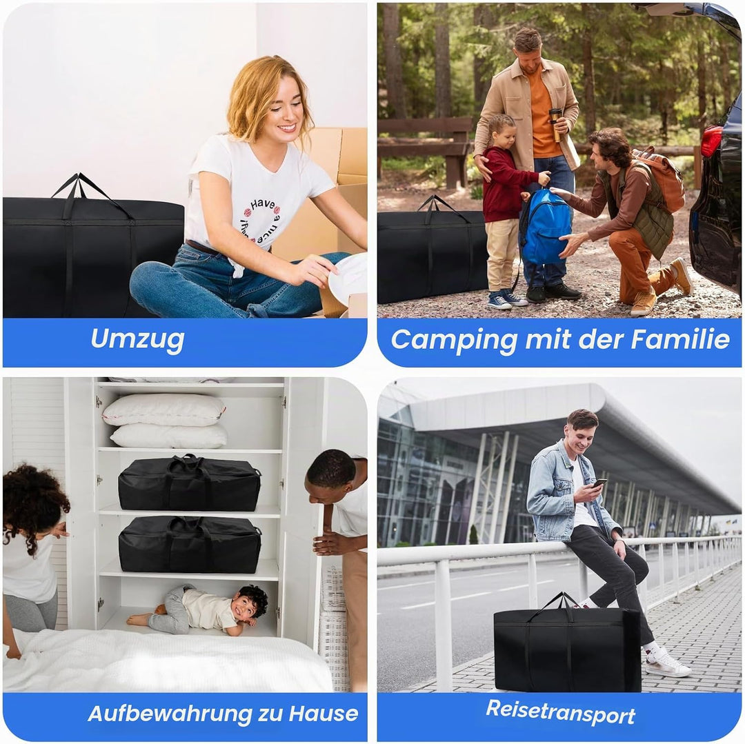 Janety 300L Grosse Aufbewahrungstasche, 1 Stück verdickte gross Kleidung Storage Bag Organizer mit R