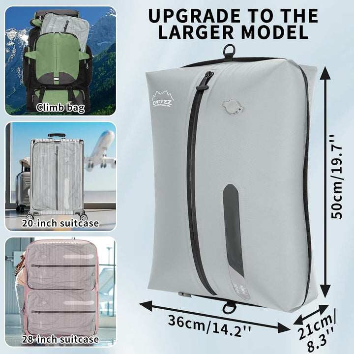 Vakuumbeutel für Kleidung Wiederverwendbar TPU Vakuumierbeutel mit Luftdichtem Ventil Reise Nylon Or