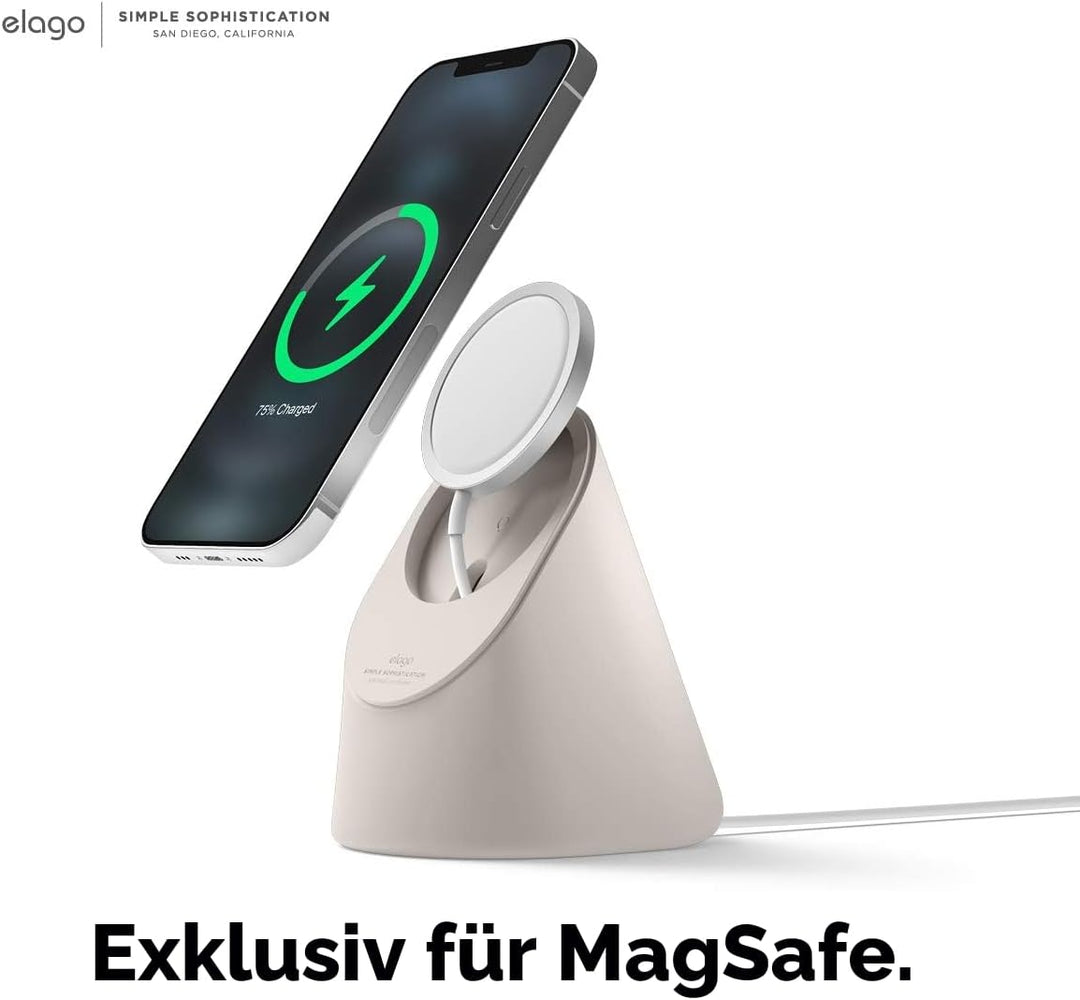 elago MS1 Ladestation Kompatibel mit MagSafe Ladegerät, Premium Ständer Kompatibel mit iPhone 17/16/