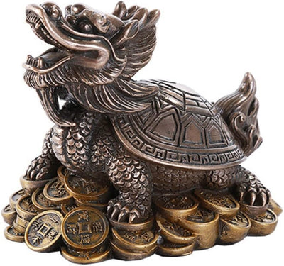 Pacific Giftware Feng Shui Money Dragon Tortoise On Coins Prosperity Home Decoration Gift