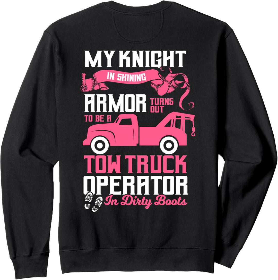 Tow Truck Driver Wife Design On Back Of Clothing Sweatshirt